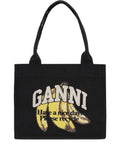 Ganni Cotton Shoulder Bag — Same as shown — Size One Size — Front View