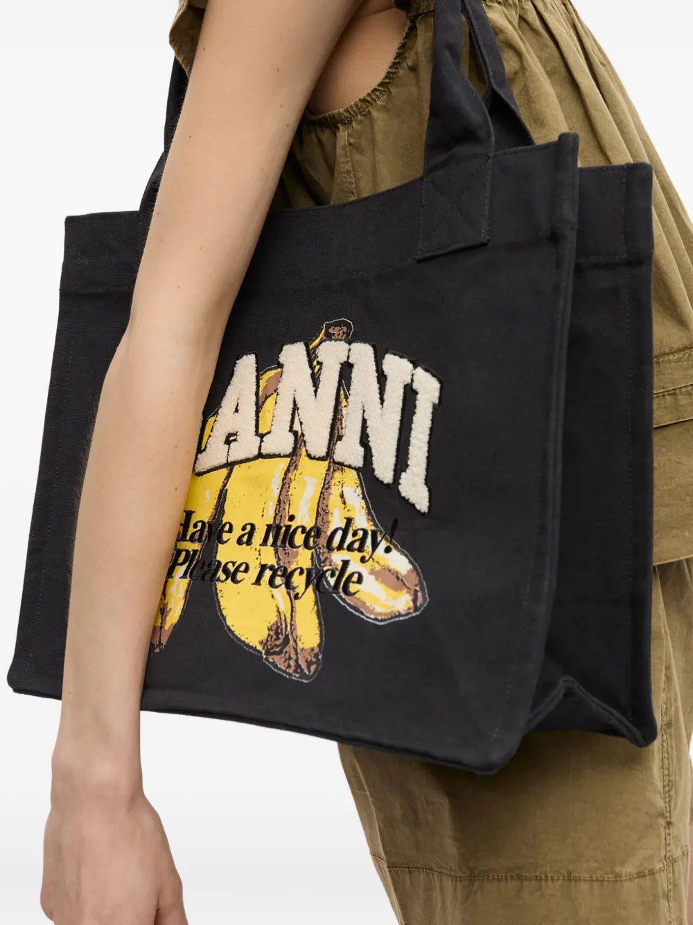Ganni Cotton Shoulder Bag — Same as shown — Size One Size — Detail View