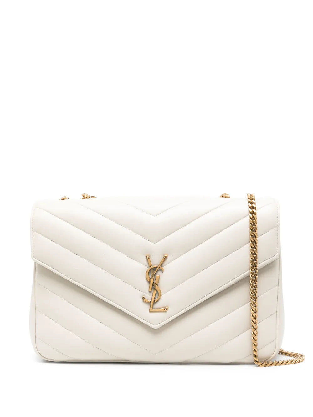 Saint Laurent Large Loulou Leather Shoulder Bag — Same as shown — Size One Size — Front View