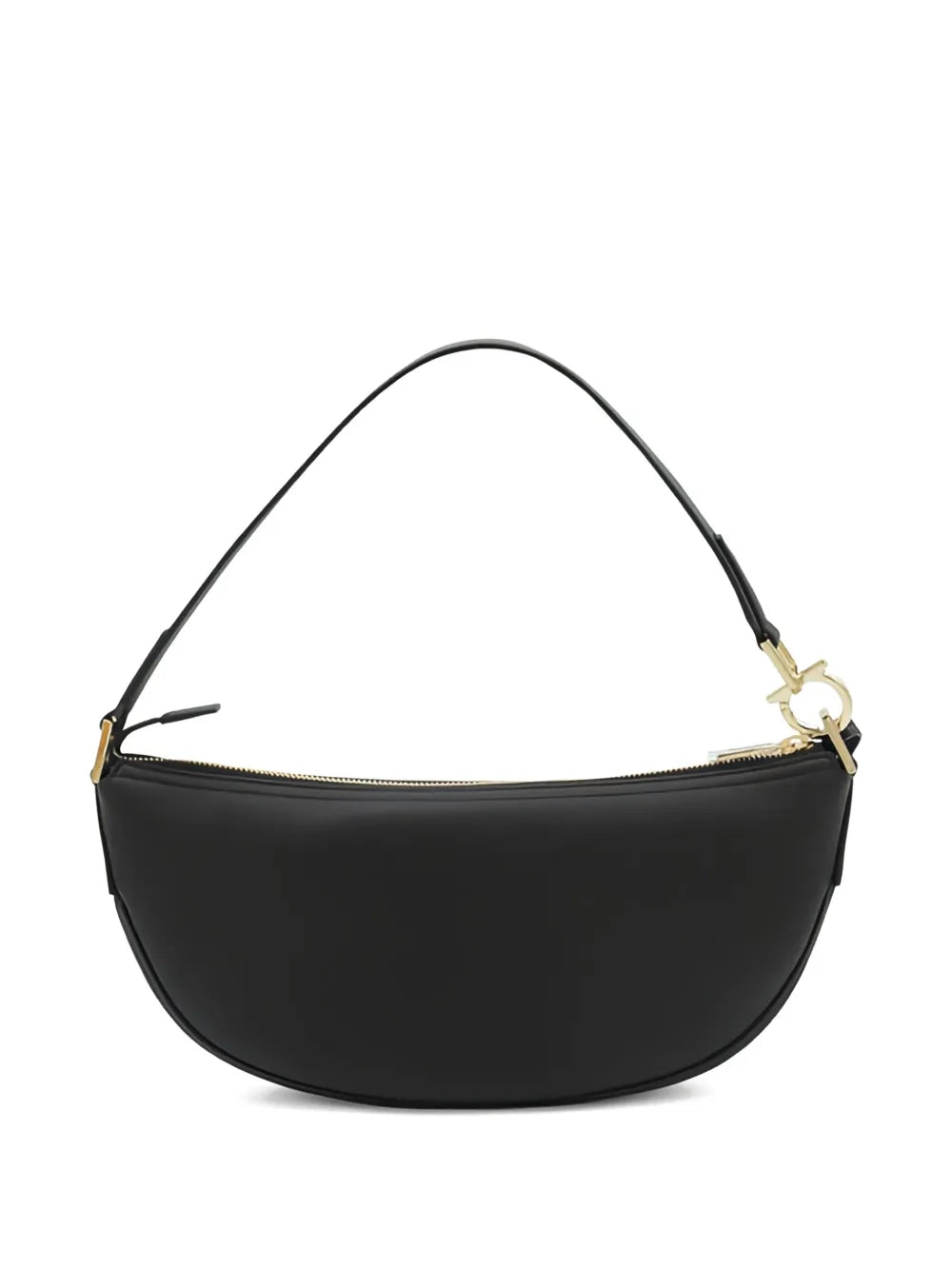 Ferragamo Small Oval Shaped Leather Shoulder Bag — Same as shown — Size One Size — Side View