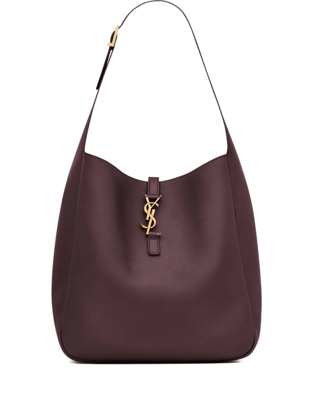 Saint Laurent Le 5 A 7 Slouchy Leather Shoulder Bag — Same as shown — Size One Size — Front View