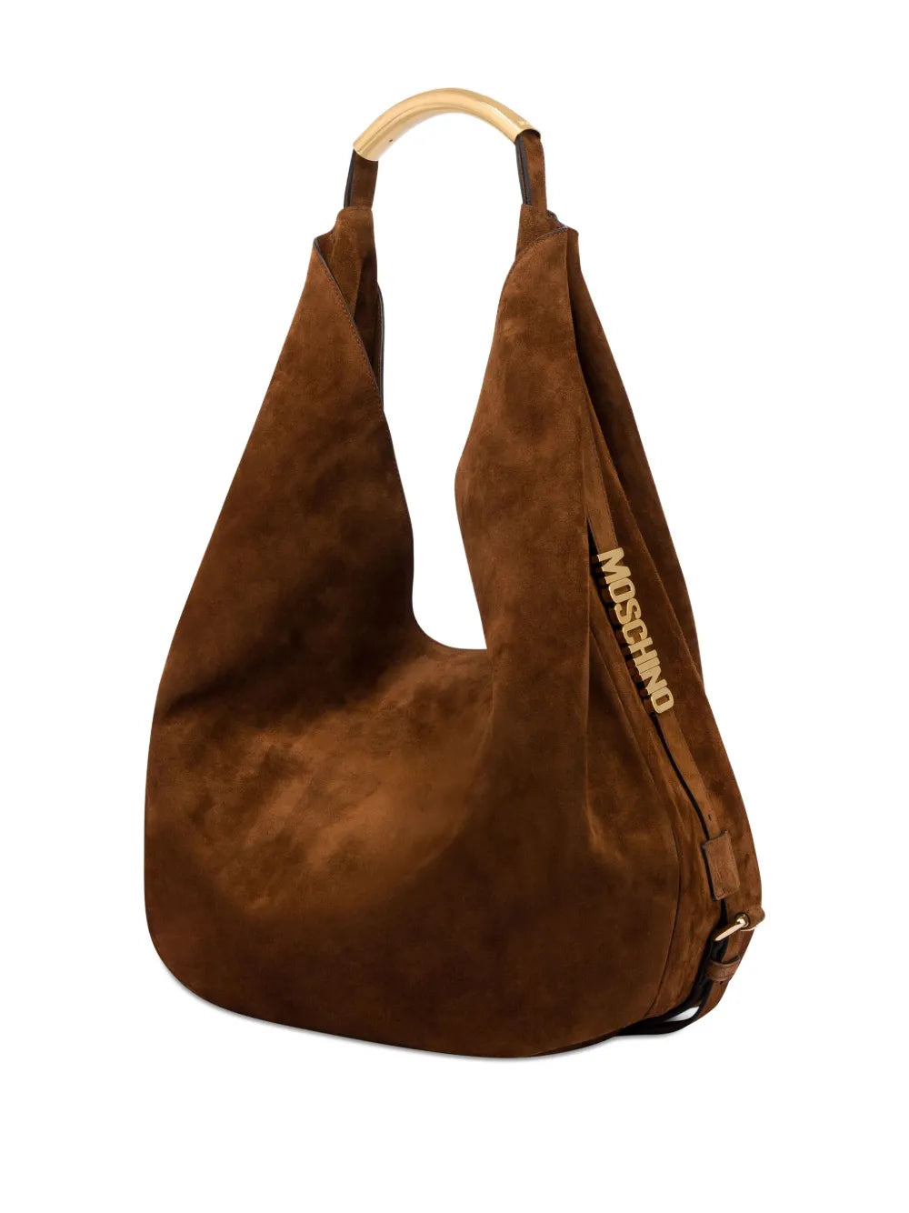 Moschino Handle Me Leather Shoulder Bag — Same as shown — Size One Size — Side View