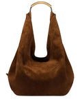 Moschino Handle Me Leather Shoulder Bag — Same as shown — Size One Size — Front View