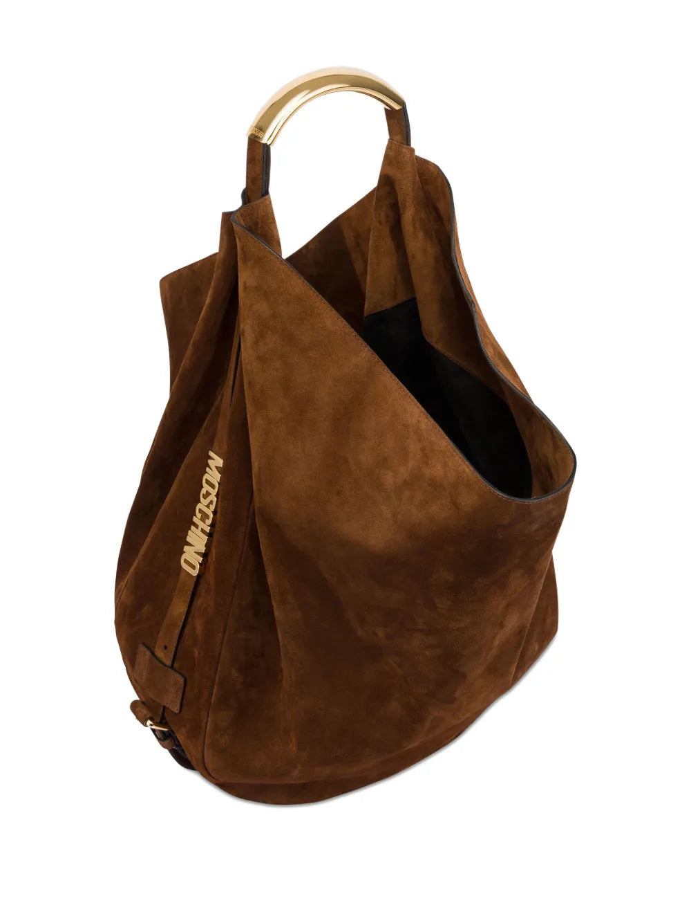 Moschino Handle Me Leather Shoulder Bag — Same as shown — Size One Size — Back View