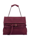 Moschino Medium Tie Me Suede Shoulder Bag — Same as shown — Size One Size — Front View
