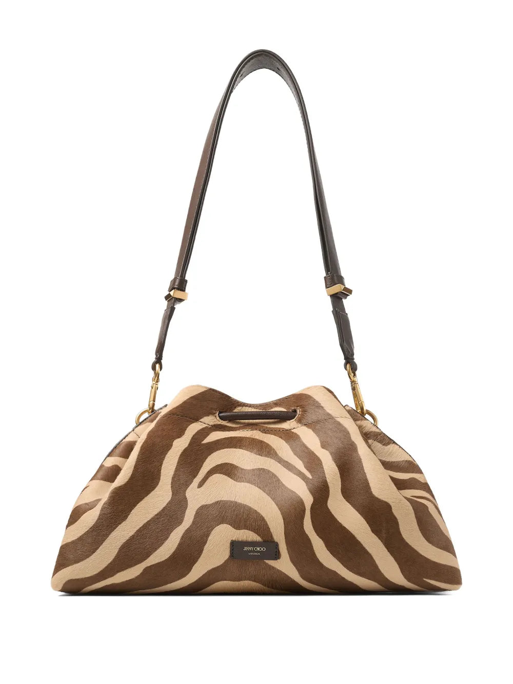 Jimmy Choo Medium Cinch Zebra Print Shoulder Bag — Same as shown — Size One Size — Back View