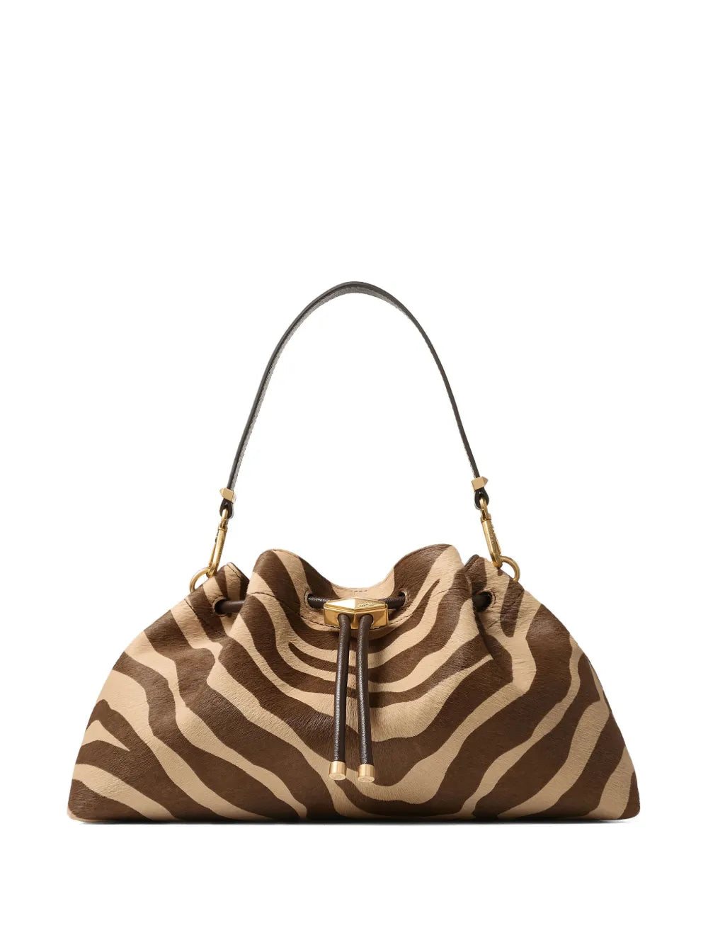 Jimmy Choo Medium Cinch Zebra Print Shoulder Bag — Same as shown — Size One Size — Front View