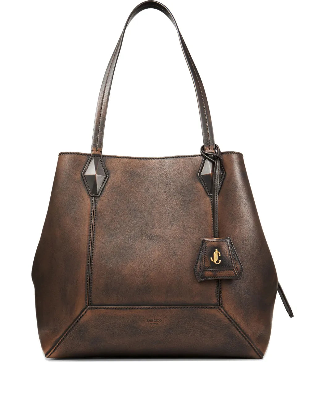 Jimmy Choo Medium Diamond Leather Shoulder Bag — Same as shown — Size One Size — Front View