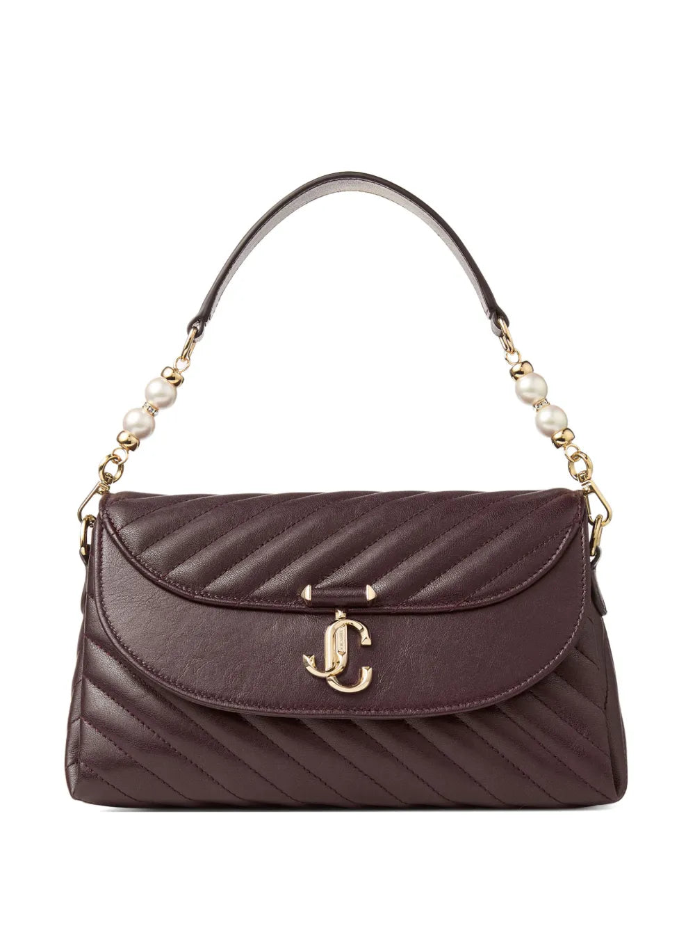 Jimmy Choo Curve Quilted Shoulder Bag — Same as shown — Size One Size — Front View