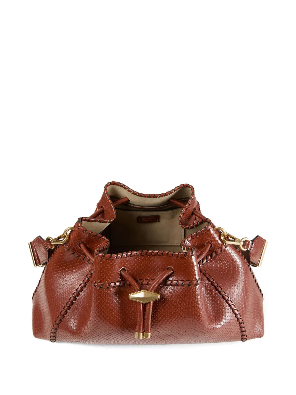 Jimmy Choo Cinch M Snakeskin Effect Leather Shoulder Bag — Same as shown — Size One Size — Detail View