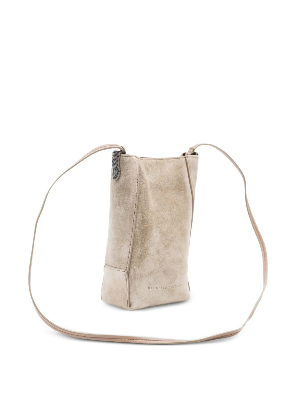 Brunello Cucinelli Suede Shoulder Bag — Same as shown — Size One Size — Back View