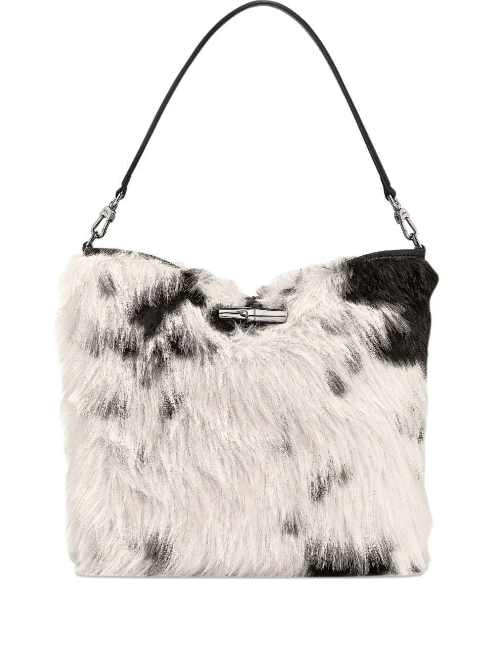 Longchamp Le Roseau Faux Fur Clasp Shoulder Bag — Same as shown — Size One Size — Front View