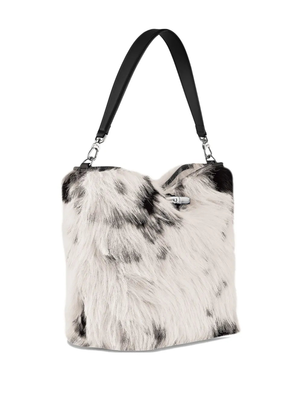 Longchamp Le Roseau Faux Fur Clasp Shoulder Bag — Same as shown — Size One Size — Back View