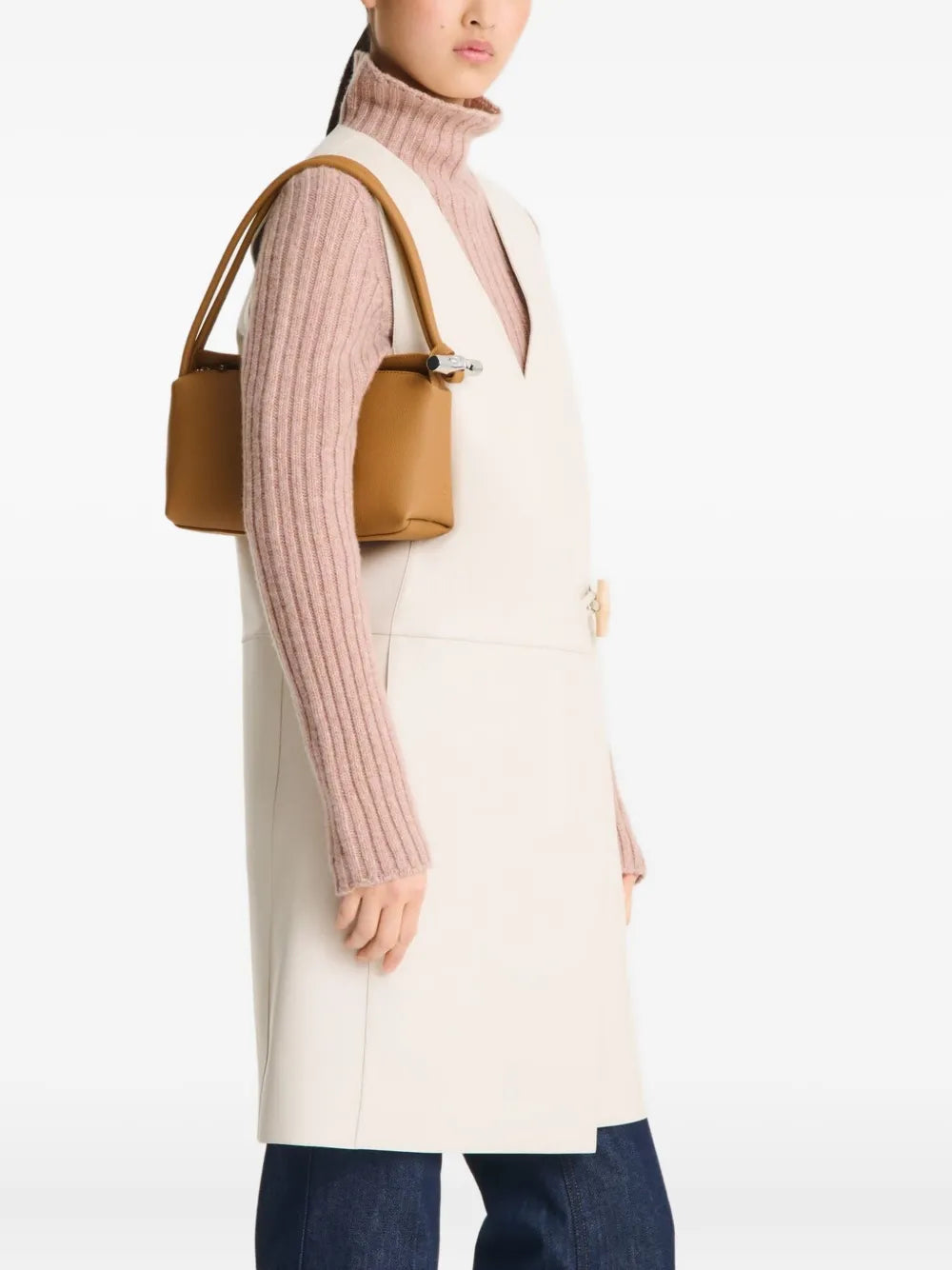 Longchamp Le Roseau M Shoulder Bag — Same as shown — Size One Size — Side View
