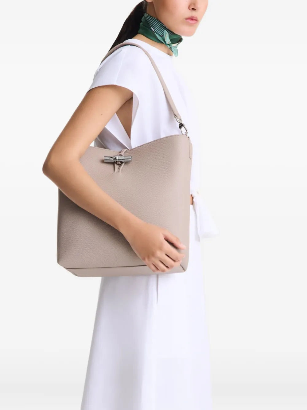 Longchamp Medium Le Roseau Shoulder Bag — Same as shown — Size One Size — Side View