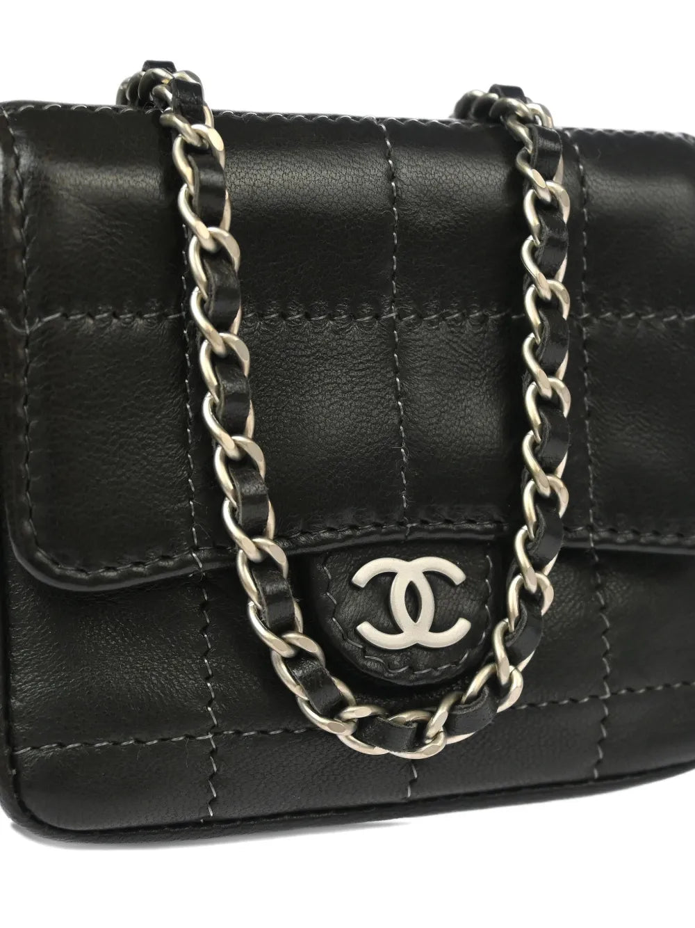 Chanel Pre Owned 2000 Micro Choco Bar Shoulder Bag — Same as shown — Size One Size — Back View