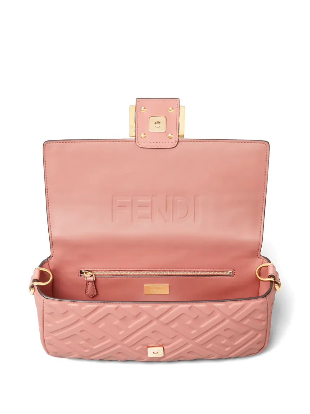 Fendi Medium Baguette Ff Logo Quilted Shoulder Bag — Same as shown — Size One Size — Top View