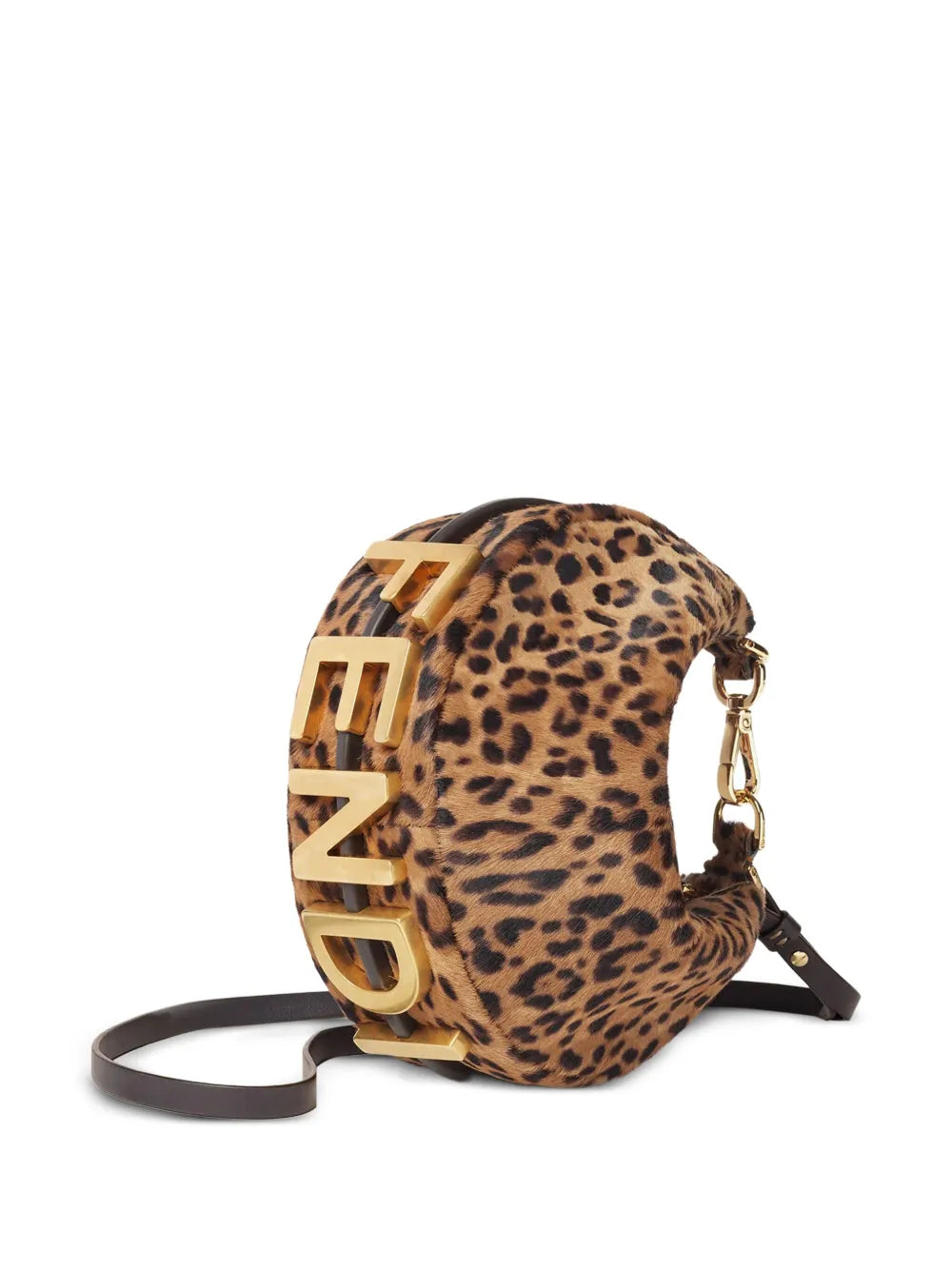 Fendi Mini Fendigraphy Leopard Print Shoulder Bag — Same as shown — Size One Size — Side View