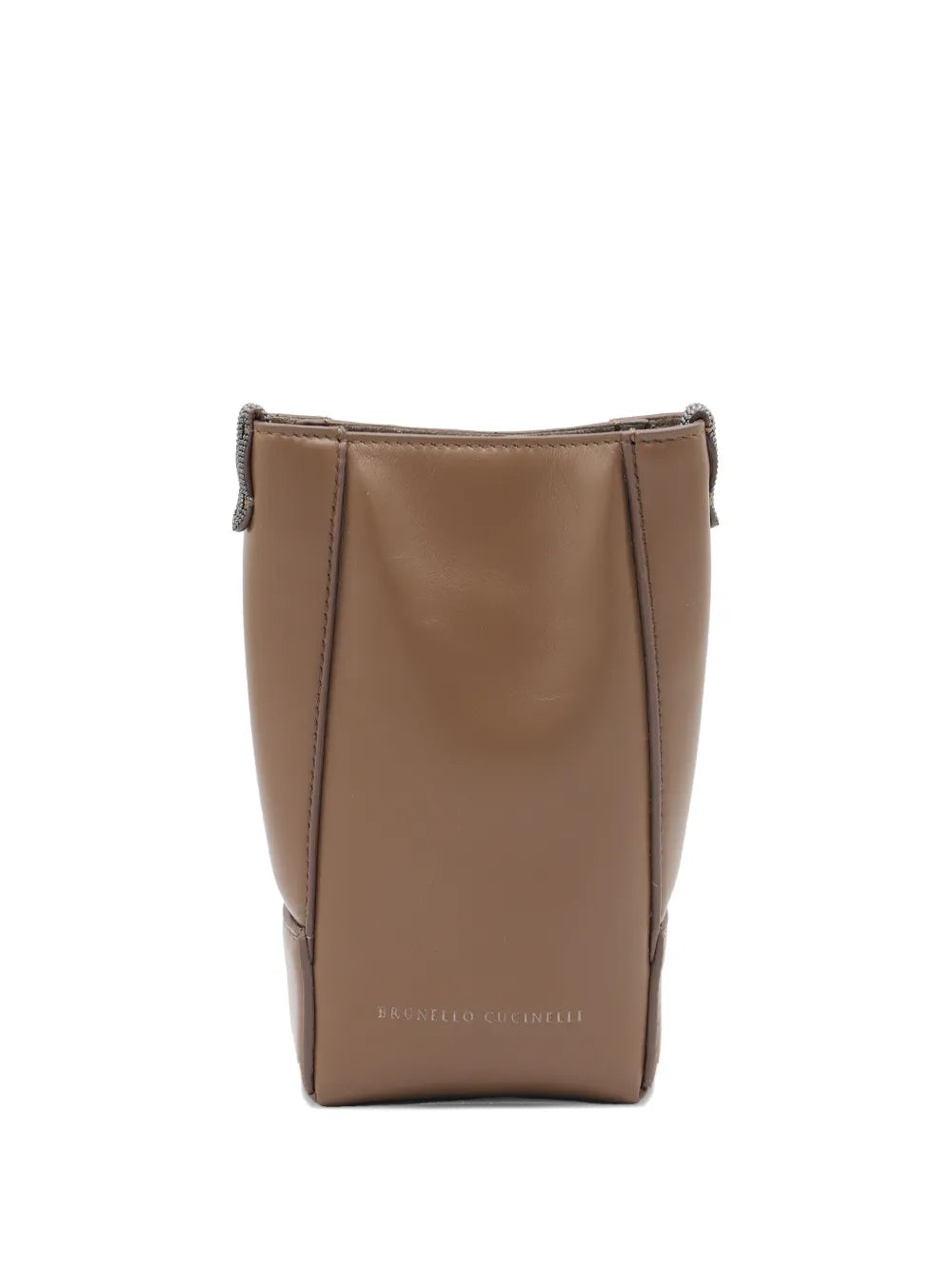 Brunello Cucinelli Leather Shoulder Bag — Same as shown — Size One Size — Front View