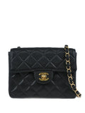 Chanel Pre Owned 2002 Mini Classic Square Flap Shoulder Bag — Same as shown — Size One Size — Front View