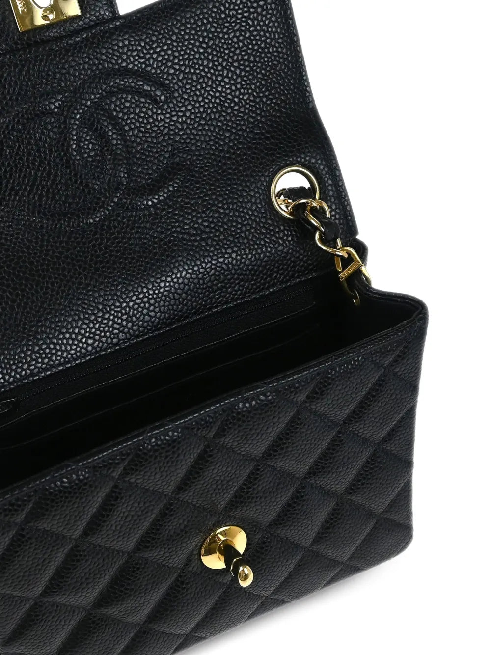 Chanel Pre Owned 2002 Mini Classic Square Flap Shoulder Bag — Same as shown — Size One Size — Back View