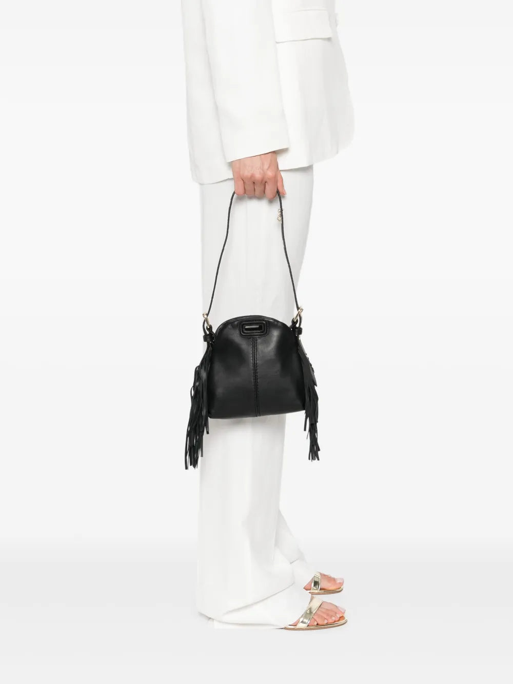 Maje Miss M Leather Micro Bag — Same as shown — Size One Size — Side View