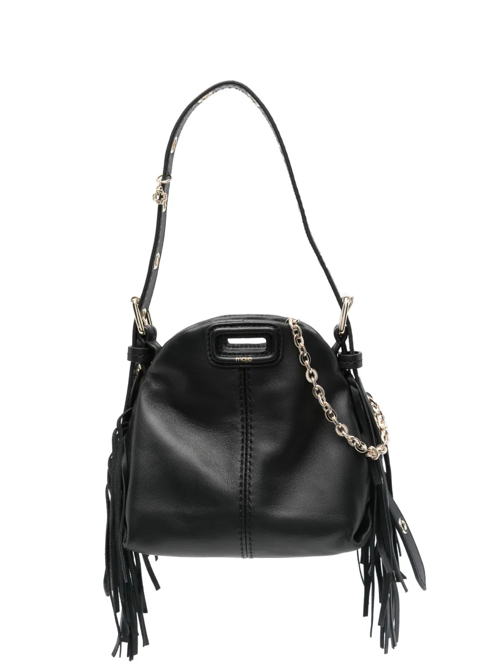 Maje Miss M Leather Micro Bag — Same as shown — Size One Size — Front View