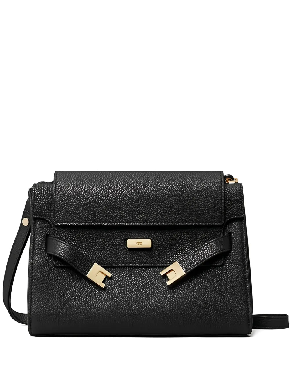 Tory Burch Lee Radziwill Pebble Leather Flap Shoulder Bag — Same as shown — Size One Size — Front View