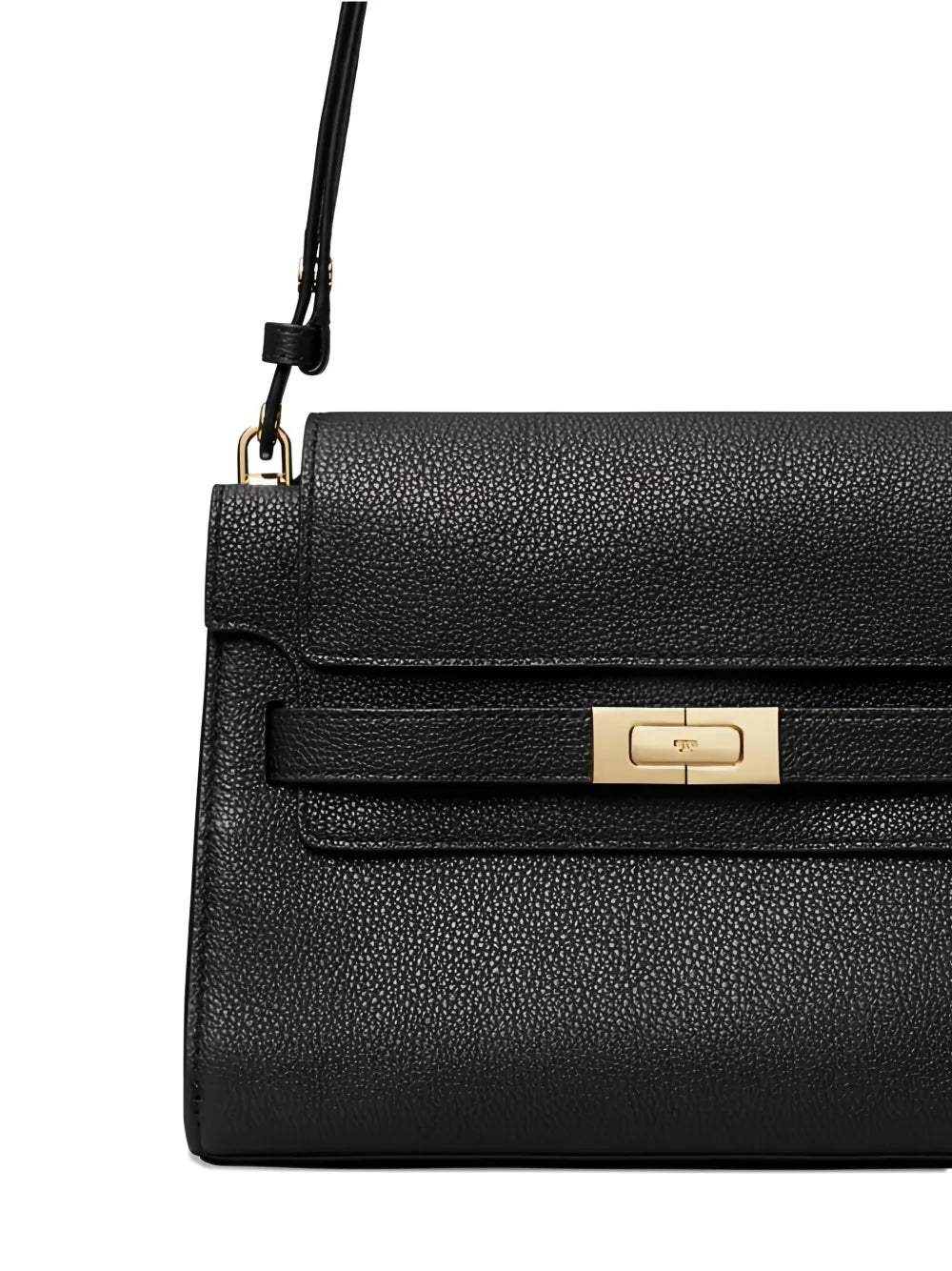 Tory Burch Lee Radziwill Pebble Leather Flap Shoulder Bag — Same as shown — Size One Size — Top View