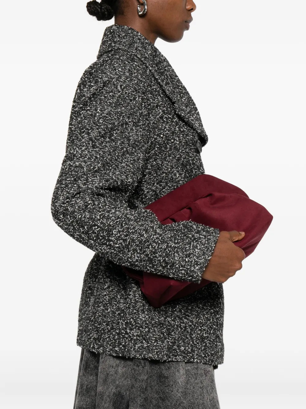 Themoire Bios Pleated Clutch Bag — Same as shown — Size One Size — Side View