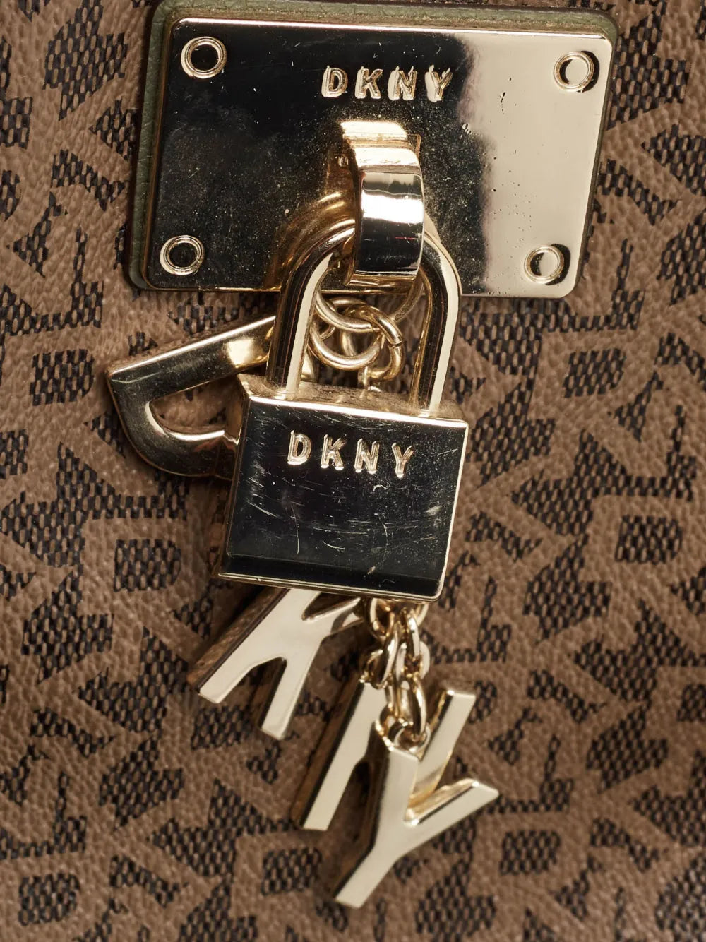 Dkny Vintage Pre Owned Monogram Shoulder Bag — Same as shown — Size One Size — Back View