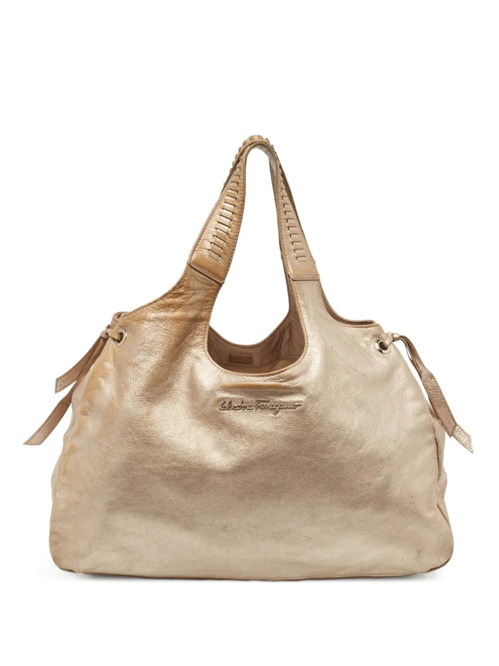 Ferragamo Pre Owned 2023 Braided Handle Tote Bag — Same as shown — Size One Size — Side View