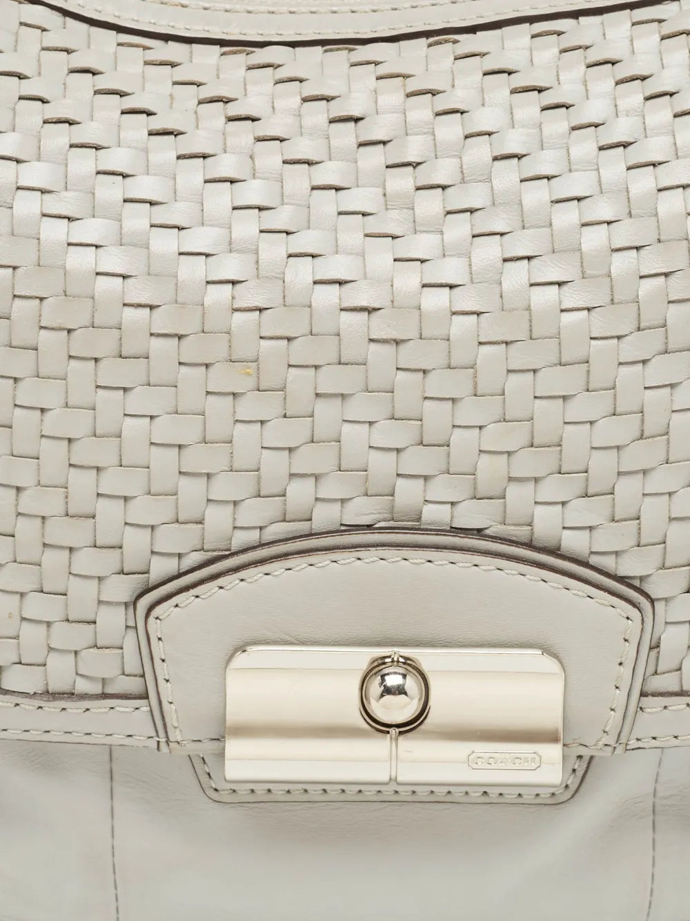 Coach Vintage Woven Leather Shoulder Bag — Same as shown — Size One Size — Back View