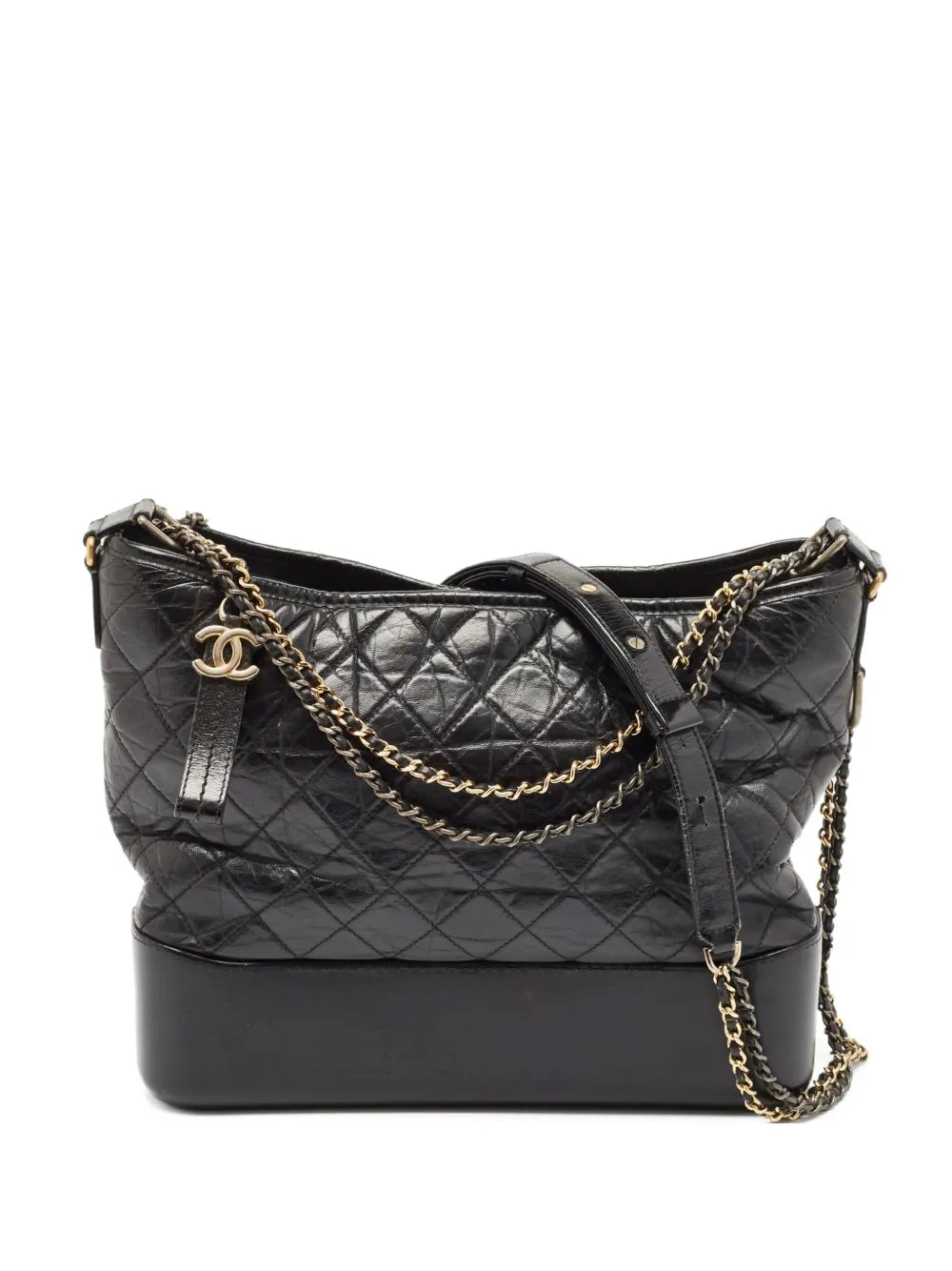 Chanel Pre Owned Gabrielle Quilted Leather Shoulder Bag — Same as shown — Size One Size — Front View