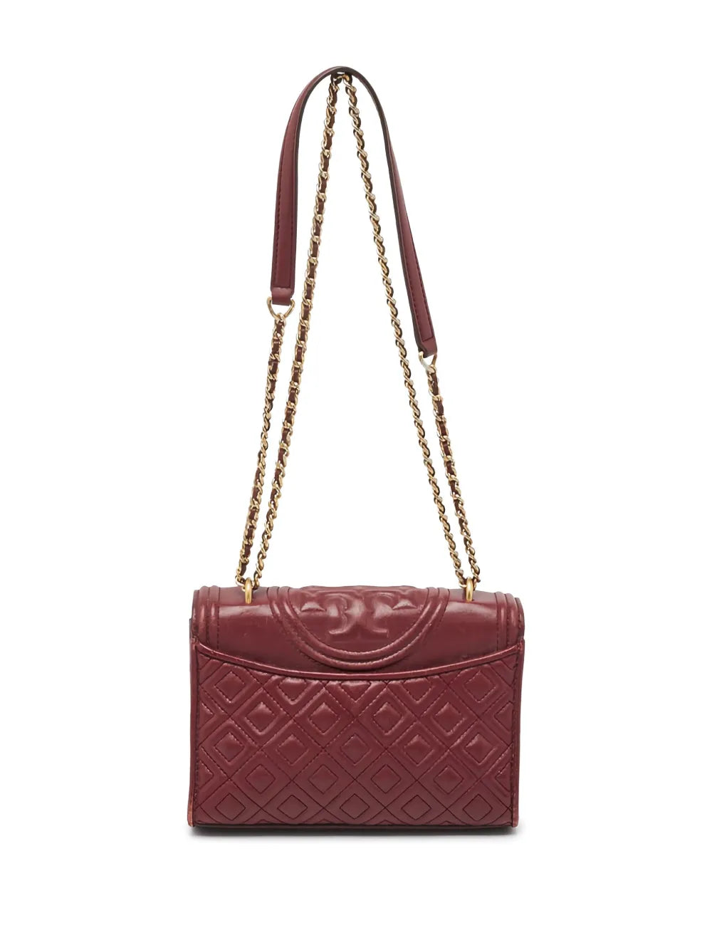 Tory Burch Pre Owned Diamond Quilting Leather Shoulder Bag — Same as shown — Size One Size — Side View