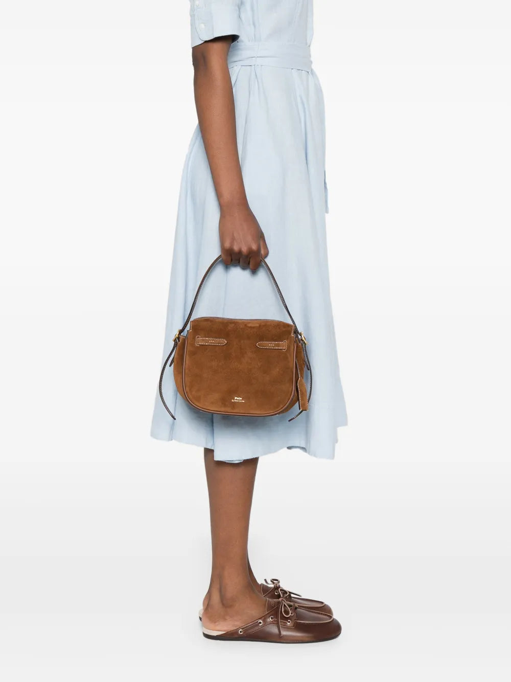 Polo Ralph Lauren Suede Shoulder Bag — Same as shown — Size One Size — Side View