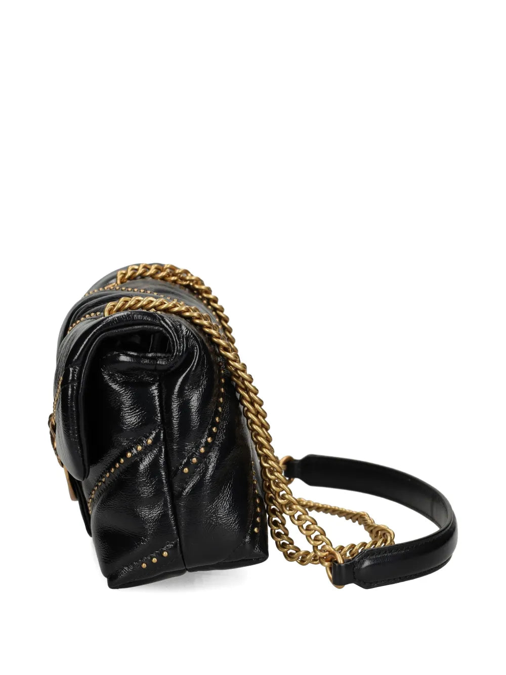 Pinko Studded Leather Shoulder Bag — Same as shown — Size One Size — Detail View