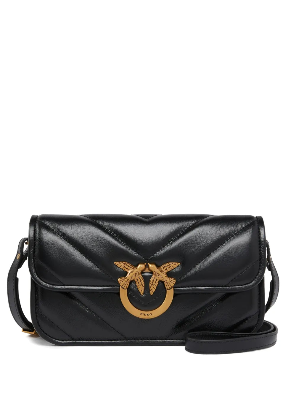 Pinko Love Bird Buckle Shoulder Bag — Same as shown — Size One Size — Front View