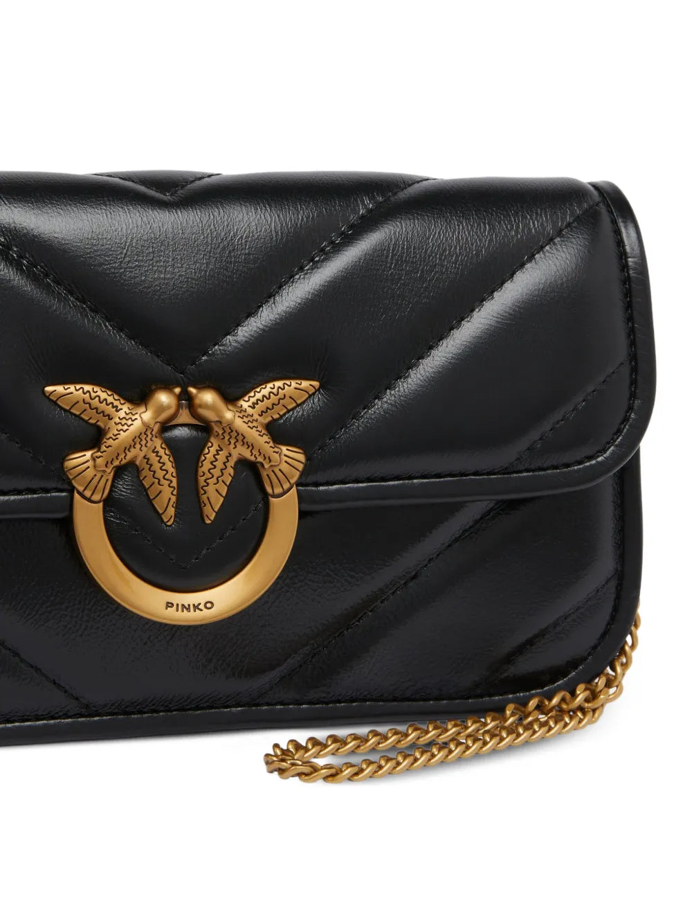 Pinko Love Bird Buckle Shoulder Bag — Same as shown — Size One Size — Back View