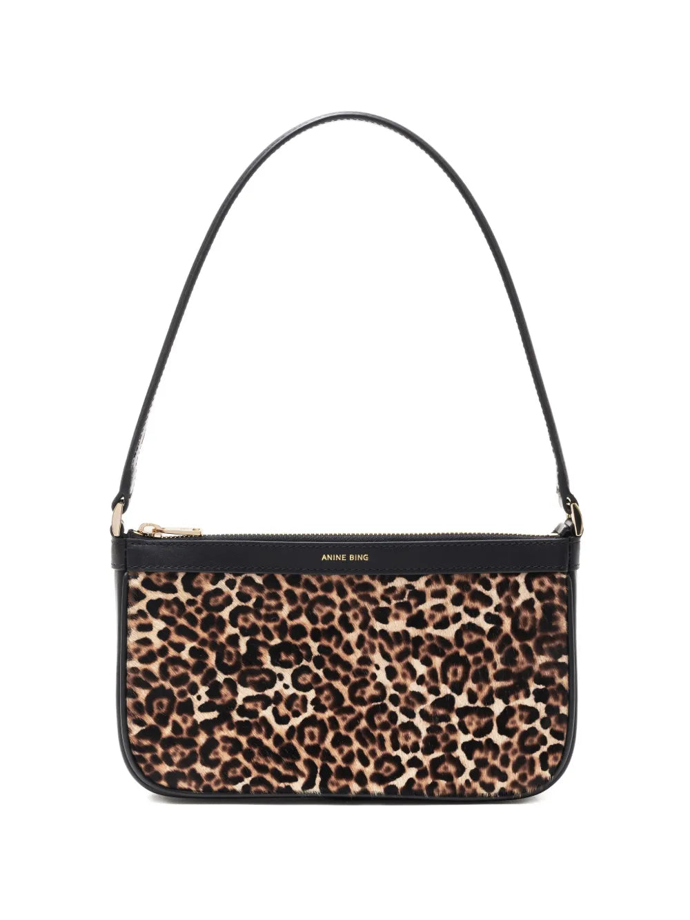 Anine Bing Mini Elly Leopard Print Shoulder Bag — Same as shown — Size One Size — Front View
