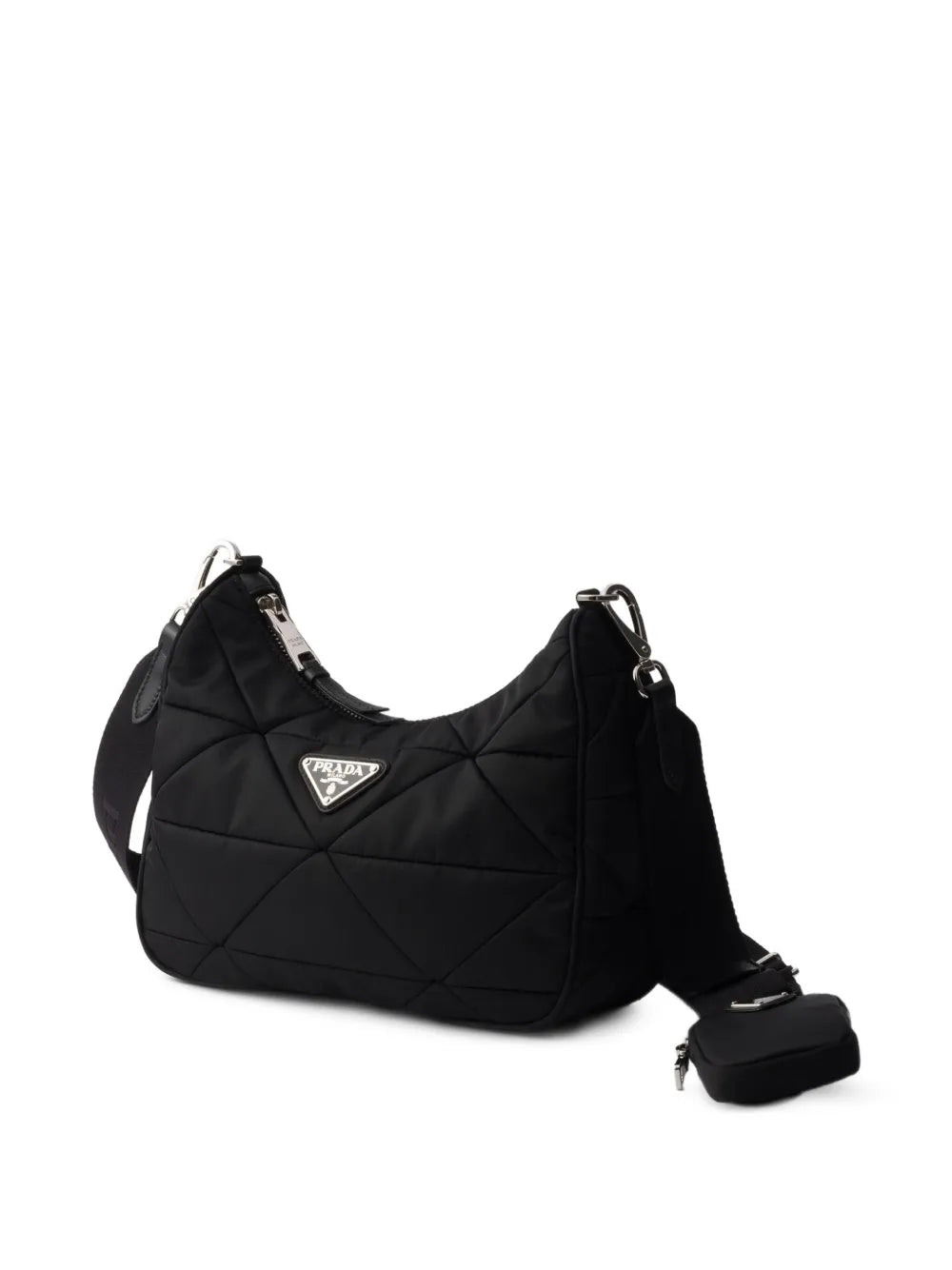 Prada Re Nylon Padded Quolted Shoulder Bag — Same as shown — Size One Size — Side View