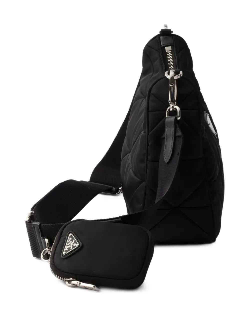 Prada Re Nylon Padded Quolted Shoulder Bag — Same as shown — Size One Size — Back View