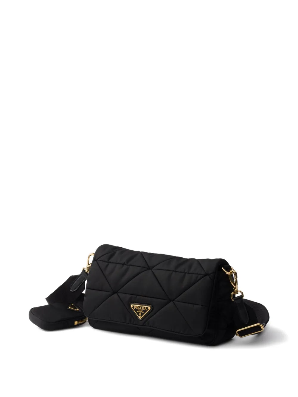 Prada Re Nylon Quilted Shoulder Bag — Same as shown — Size One Size — Side View
