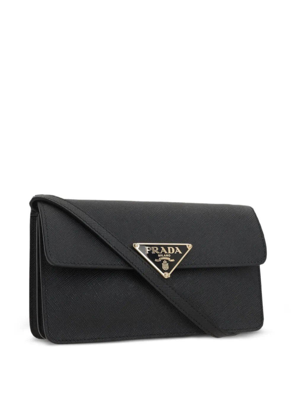 Prada Saffiano Leather Triangle Logo Mini Bag — Same as shown — Size One Size — Back View