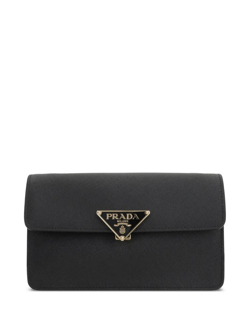 Prada Saffiano Leather Triangle Logo Mini Bag — Same as shown — Size One Size — Front View