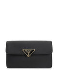 Prada Saffiano Leather Triangle Logo Mini Bag — Same as shown — Size One Size — Front View