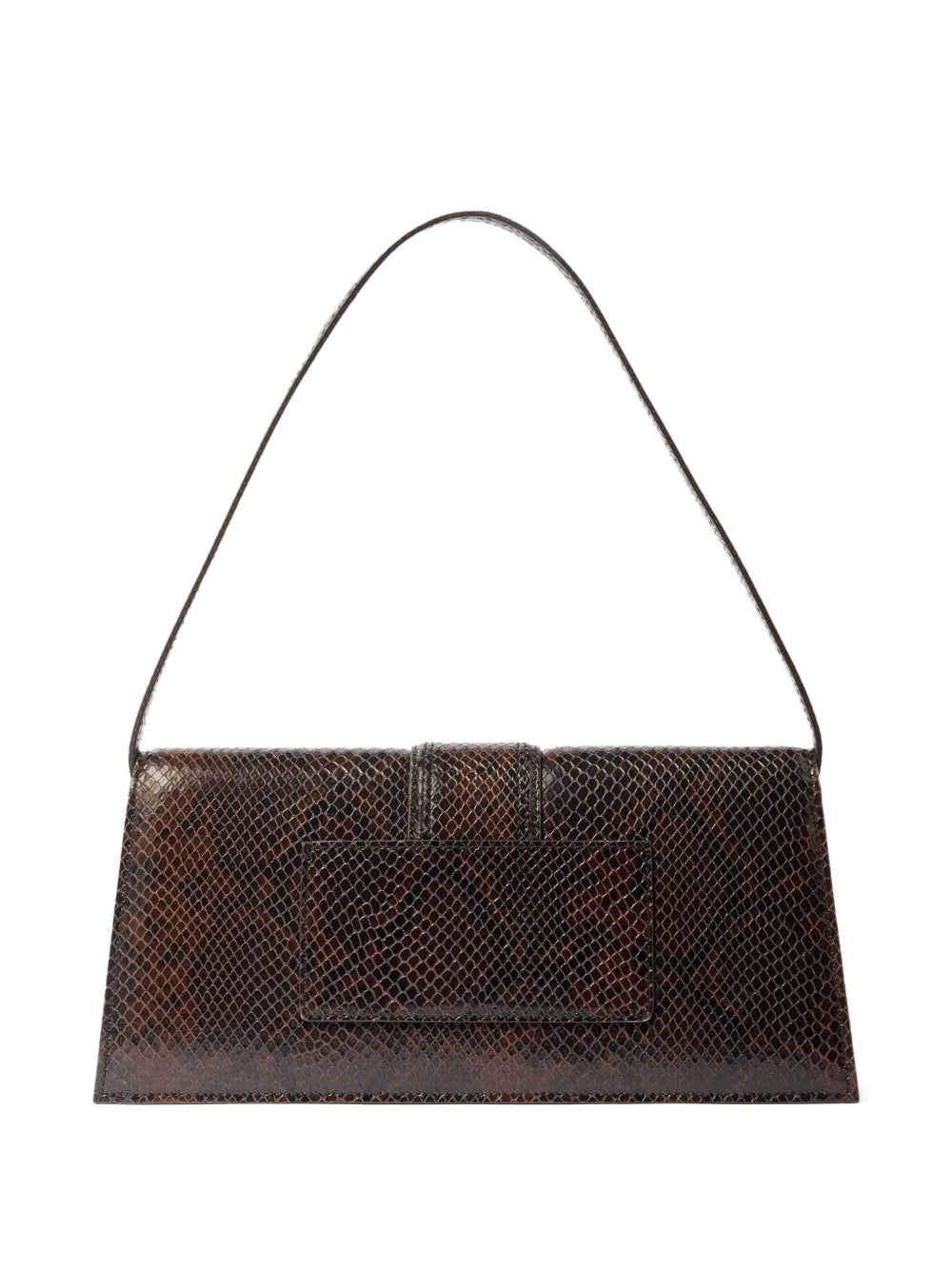 Jacquemus Le Chouchou Snakeskin Leather Flap Shoulder Bag — Same as shown — Size One Size — Side View