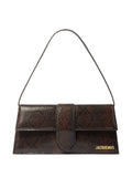 Jacquemus Le Chouchou Snakeskin Leather Flap Shoulder Bag — Same as shown — Size One Size — Front View