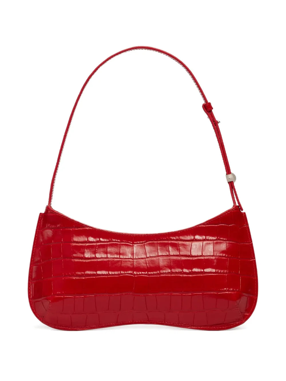Jacquemus Le Bisou Crocodile Embossed Zip Shoulder Bag — Same as shown — Size One Size — Back View
