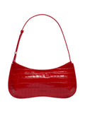 Jacquemus Le Bisou Crocodile Embossed Zip Shoulder Bag — Same as shown — Size One Size — Front View
